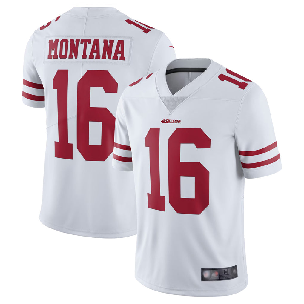 tocy SF.49ers #16 Joe Montana Player Vapor Untouchable Limited Throwback White Stitched Jerseys