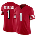tocy SF.49ers #1 Ricky Pearsall Player Scarlet Vapor F.U.S.E. Limited Stitched Jerseys