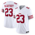 tocy SF.49ers #23 Christian McCaffrey Player White Vapor F.U.S.E. Limited Stitched Jerseys