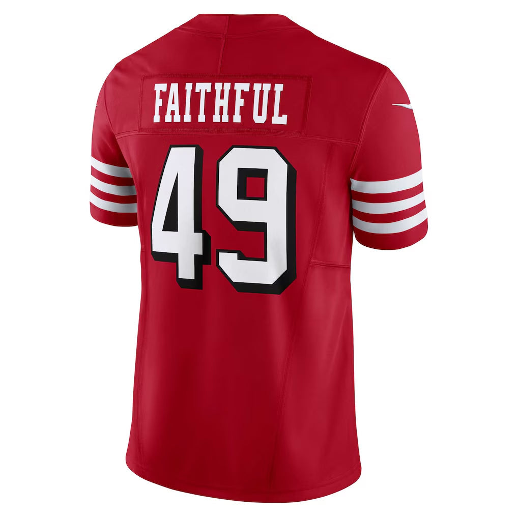 tocy SF.49ers #49 The Faithful Player Scarlet Vapor F.U.S.E. Limited  Football Jerseys