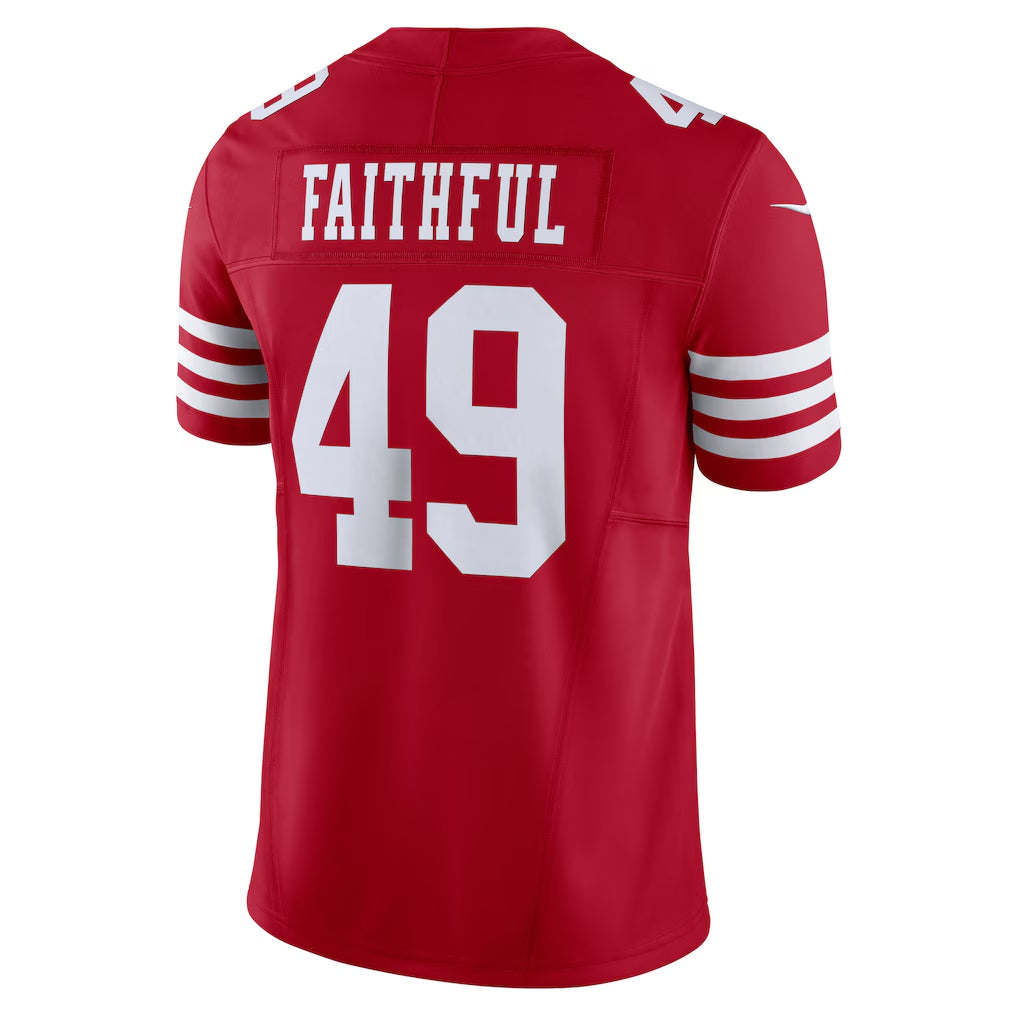 tocy SF.49ers #49 The Faithful Player Vapor F.U.S.E. Limited  Scarlet Football Jerseys