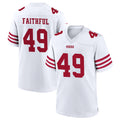 tocy SF.49ers #49 The Faithful Player White Home Game Football Jerseys