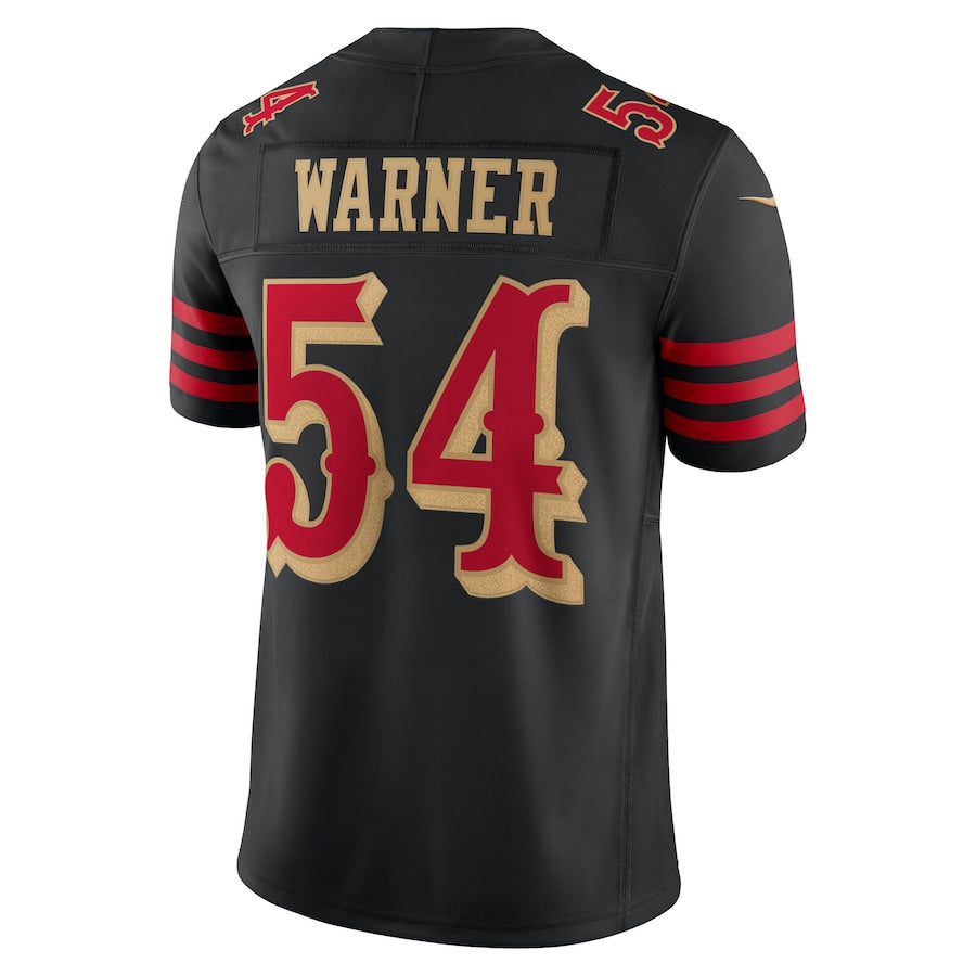 tocy SF.49ers #54 Fred Warner Player Rivalries Collection Vapor Limited Black Stitched Jersey