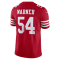 tocy SF.49ers #54 Fred Warner Scarlet Vapor F.U.S.E. Limited Stitched Jerseys