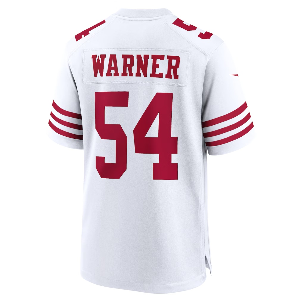 tocy SF.49ers #54 Fred Warner White Player Game Stitched Jerseys