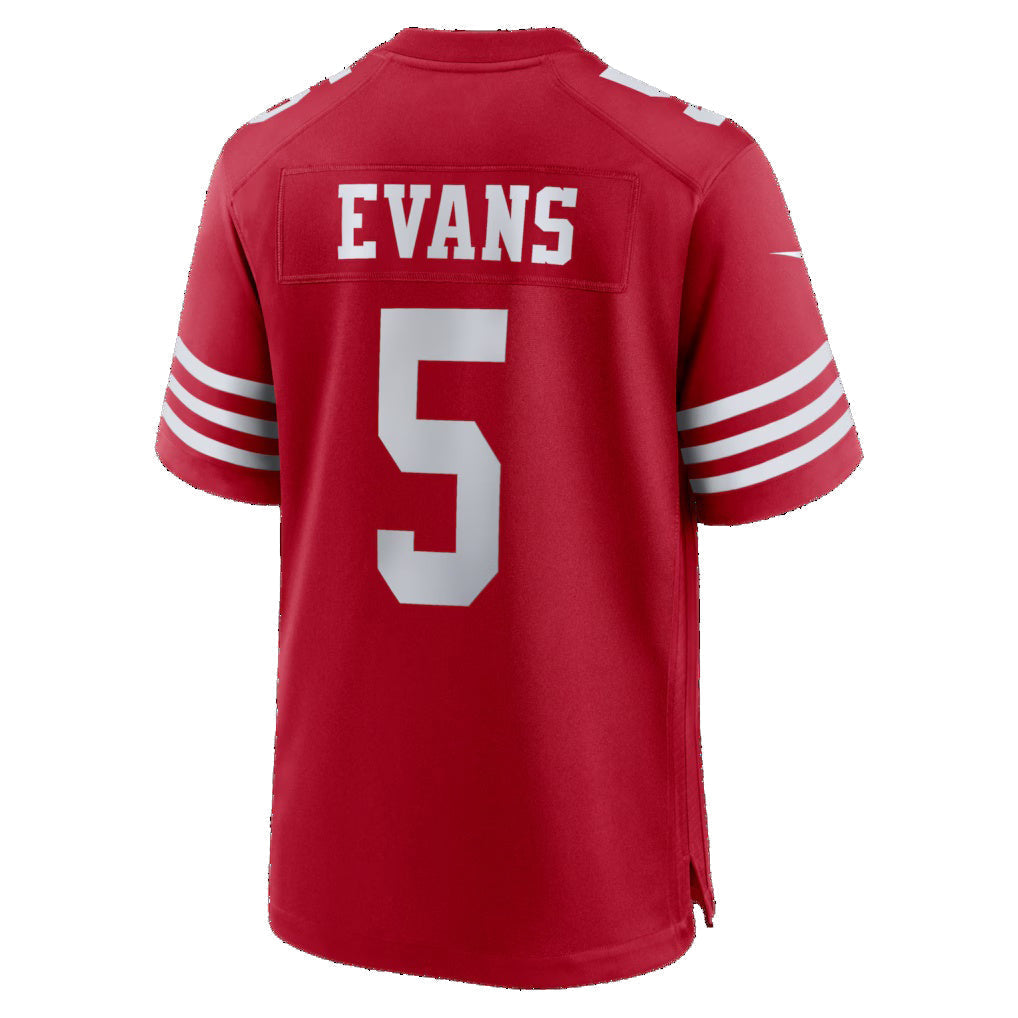 tocy SF.49ers #5 Mike Evans Scarlet Game Stitched Jerseys