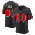 tocy SF.49ers #80 Jerry Rice Player Black Rivalries Collection Game Stitched Jerseys