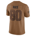 tocy SF.49ers #80 Jerry Rice Player Brown Salute To Service Limited Stitched Jerseys
