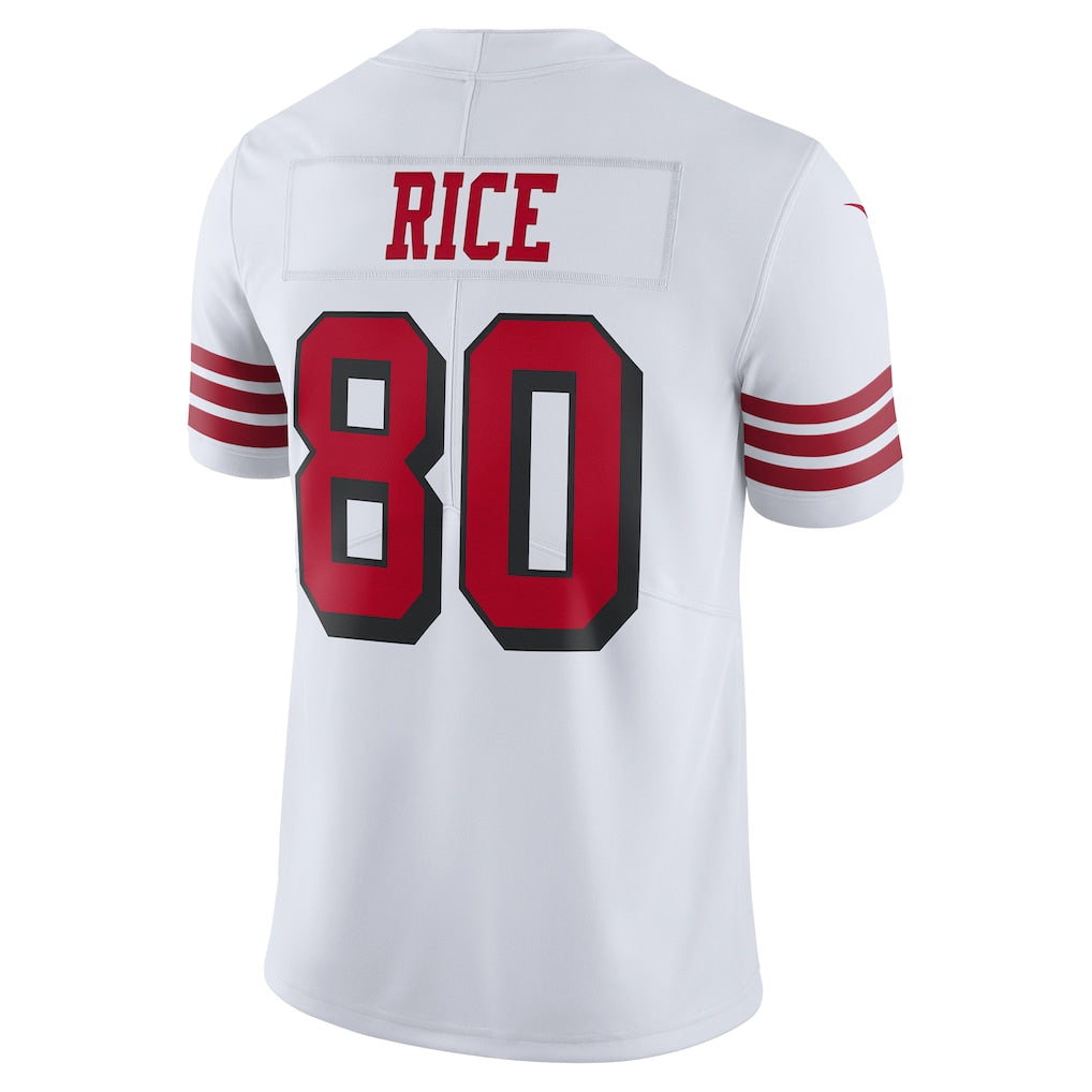tocy SF.49ers #80 Jerry Rice Player White Vapor F.U.S.E. Limited Stitched Jerseys