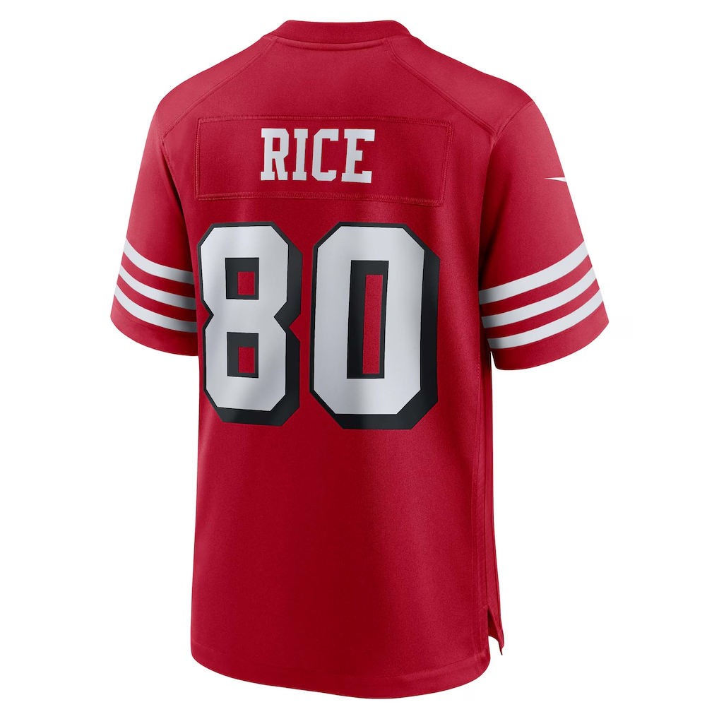 tocy SF.49ers #80 Jerry Rice Scarlet Retired Player Alternate Game Stitched Jerseys