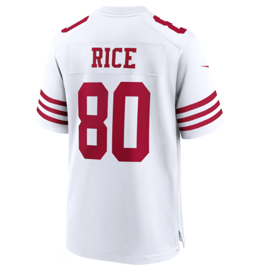 tocy SF.49ers #80 Jerry Rice White Retired Player Game American Stitched Jersey