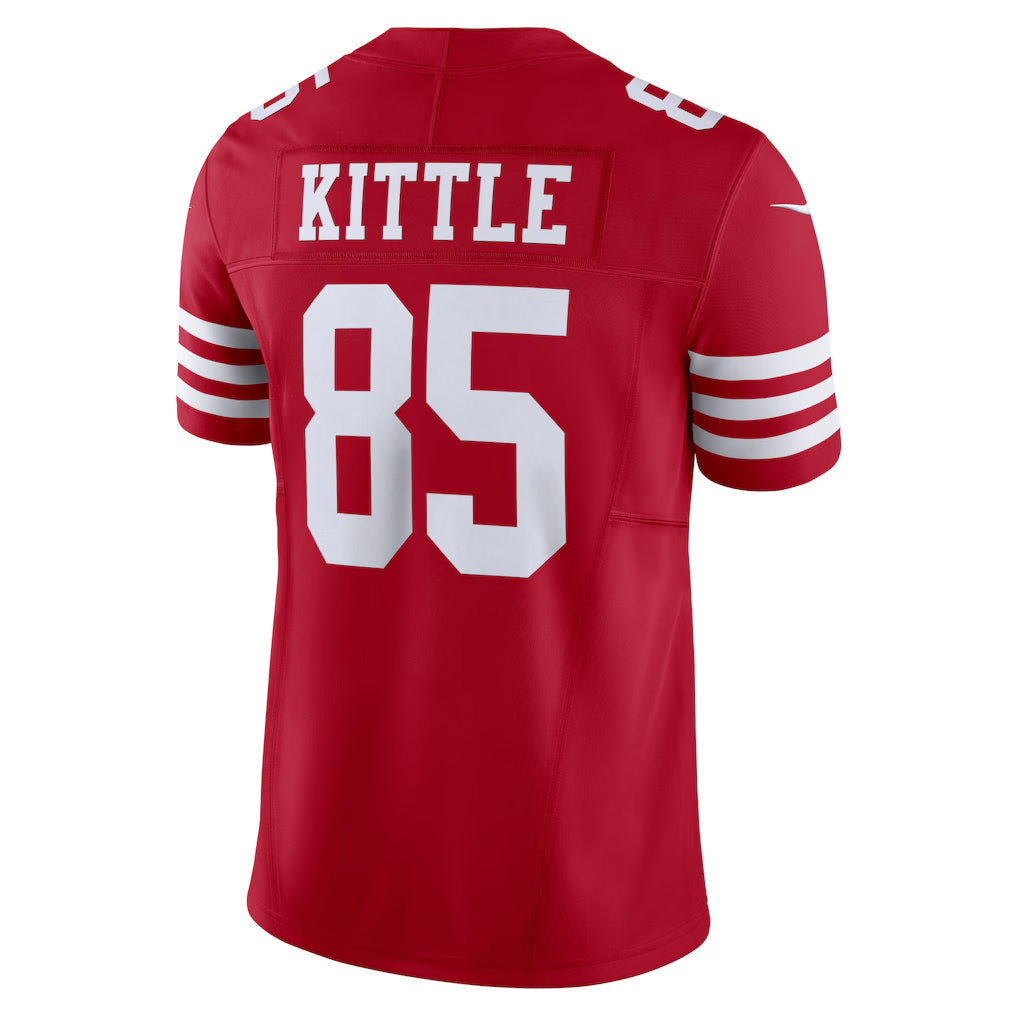 tocy SF.49ers #85 George Kittle Player Scarlet Vapor F.U.S.E. Limited Stitched Jerseys