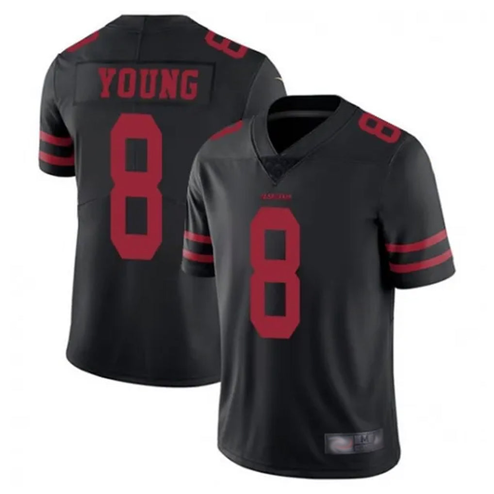 tocy SF.49ers #8 Steve Young Player Black Vapor Untouchable Limited Stitched Jerseys
