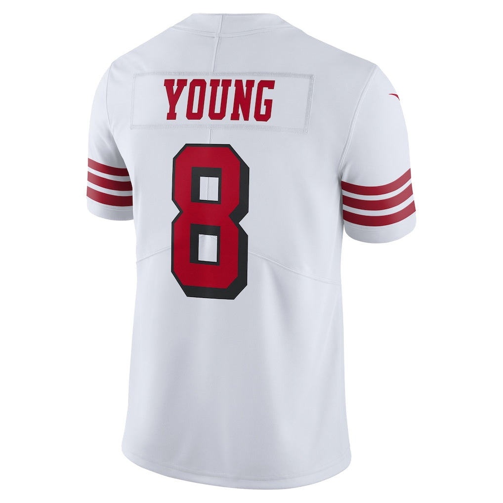 tocy SF.49ers #8 Steve Young Player Whtie Color Rush Vapor Untouchable Limited Stitched Jerseys