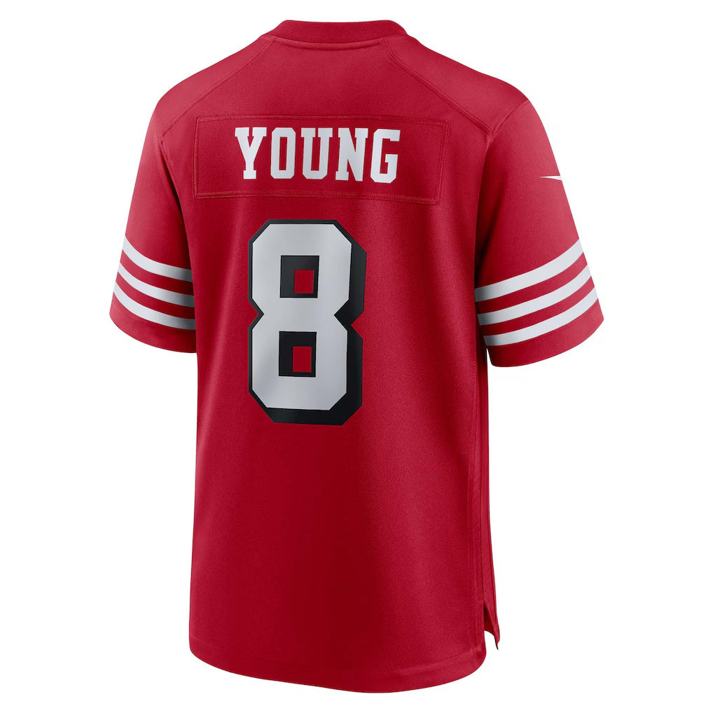 tocy SF.49ers #8 Steve Young Scarlet Retired Player Alternate Game Stitched Jerseys