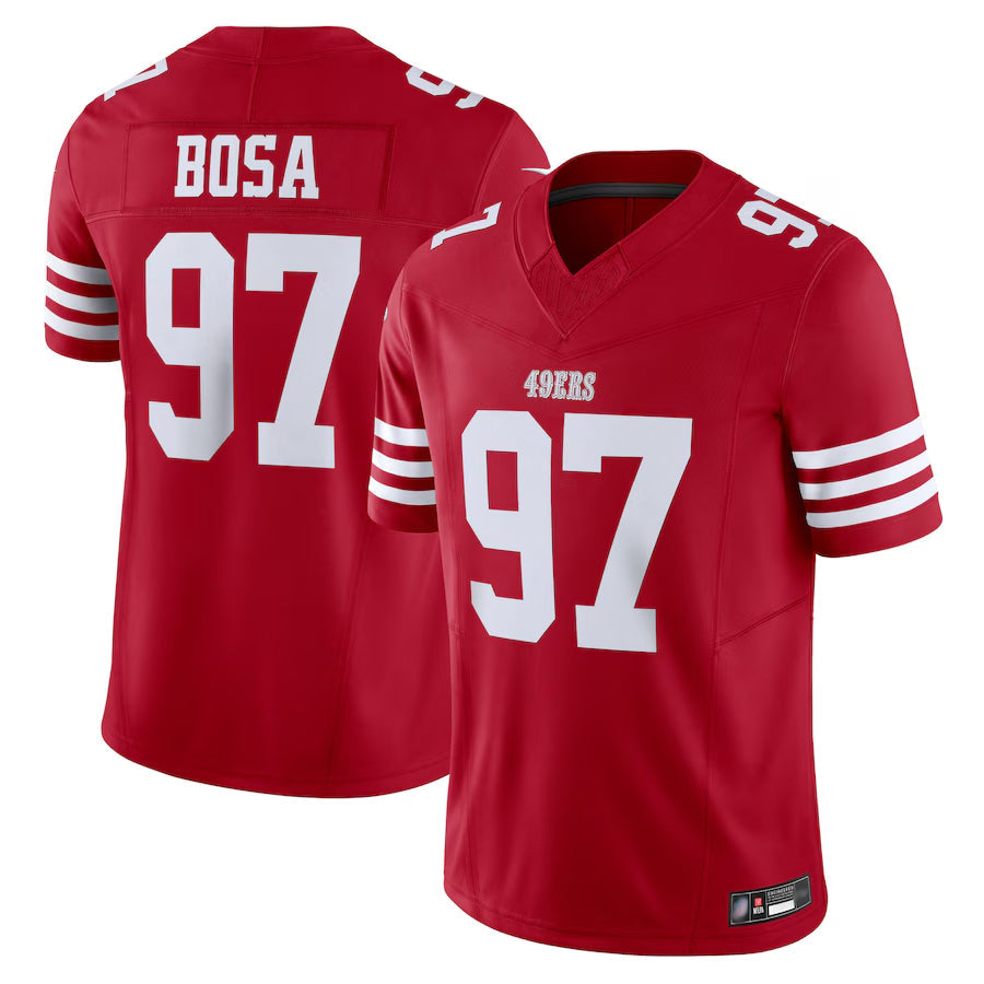 tocy SF.49ers #97 Nick Bosa Player Scarlet Vapor F.U.S.E. Limited Stitched Jerseys