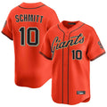 tocy SF.Giants #10 Casey Schmitt Player Orange Home Limited Stitched Jerseys