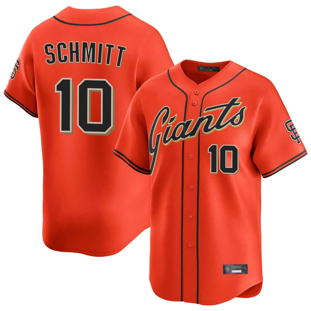 tocy SF.Giants #10 Casey Schmitt Player Orange Home Limited Stitched Jerseys