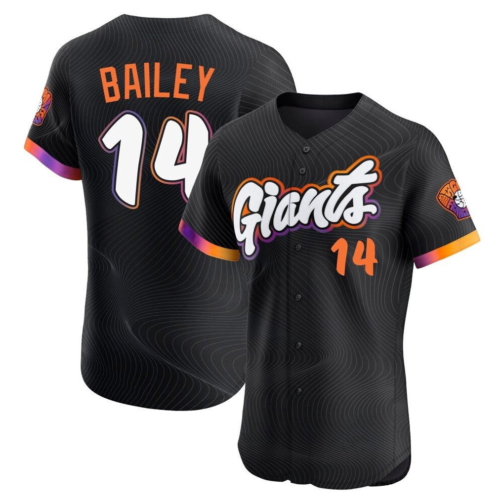 tocy SF.Giants #14 Patrick Bailey Player Black 2025 City Connect Home Limited Elite Stitched Jerseys