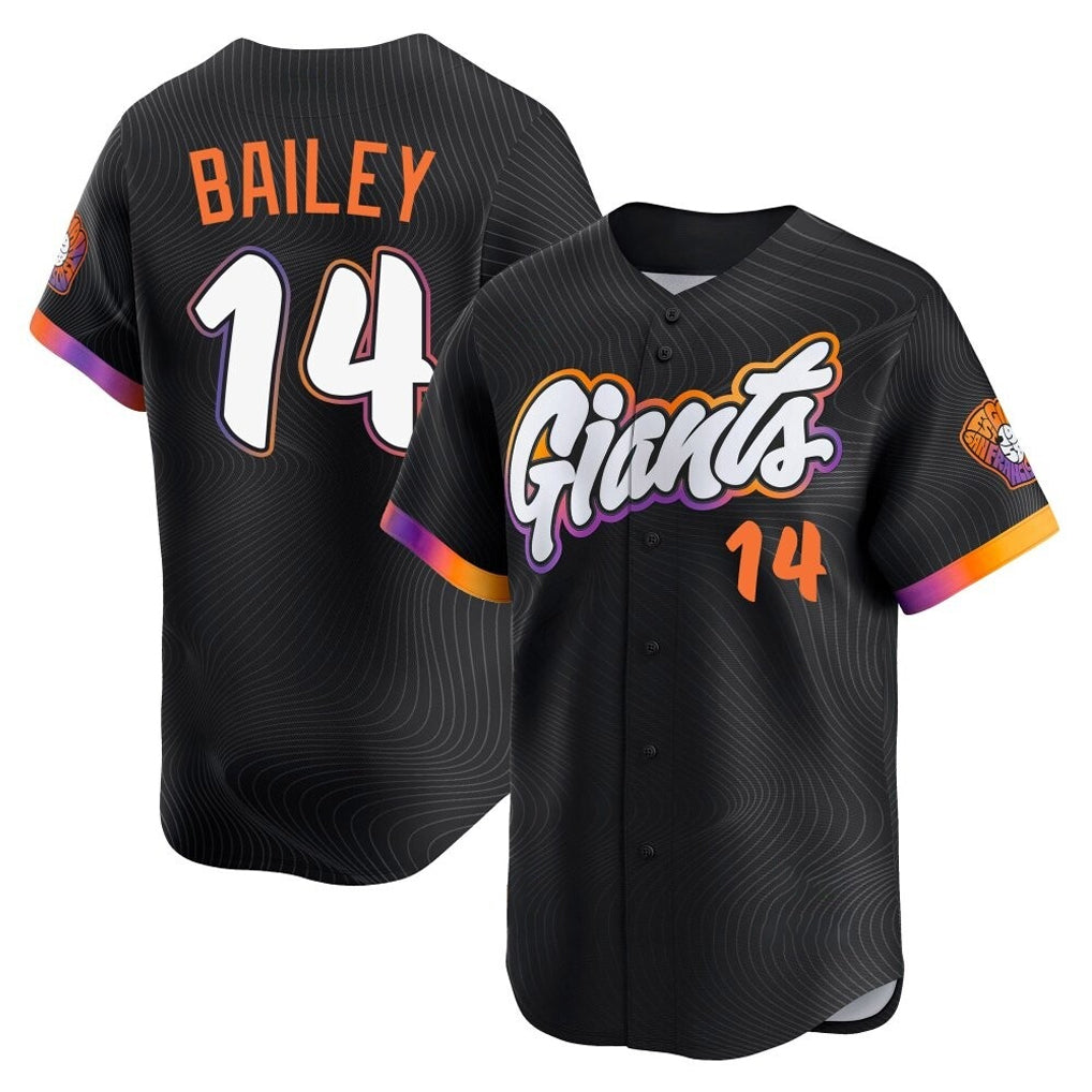 tocy SF.Giants #14 Patrick Bailey Player Black 2025 City Connect Home Limited Stitched Jerseys