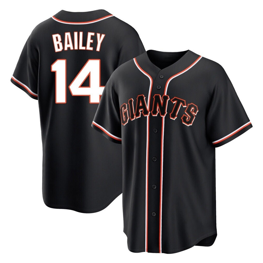 tocy SF.Giants #14 Patrick Bailey Player Black Fashion Out Home Limited Stitched Jerseys