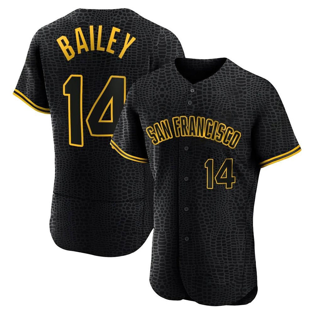tocy SF.Giants #14 Patrick Bailey Player Black Snake Skin City Limited Elite Stitched Jerseys