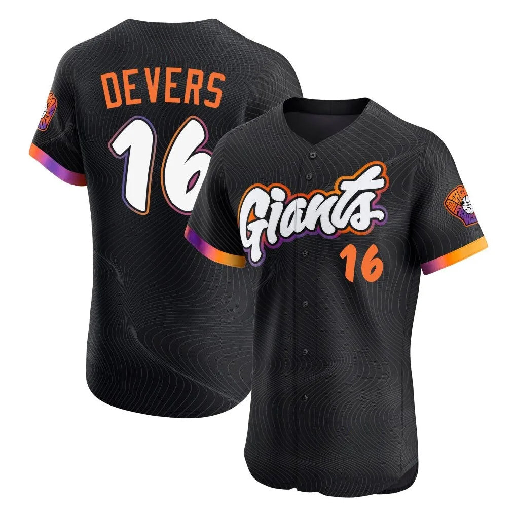 tocy SF.Giants #16 Rafael Devers Player Black 2025 City Connect Home Limited Elite Stitched Jerseys