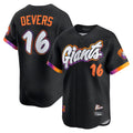 tocy SF.Giants #16 Rafael Devers Player Black 2025 City Connect Home Limited Stitched Jerseys