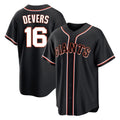 tocy SF.Giants #16 Rafael Devers Player Black Fashion Out Home Limited Stitched Jerseys