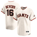 tocy SF.Giants #16 Rafael Devers Player Cream Home Limited Stitched Jerseys