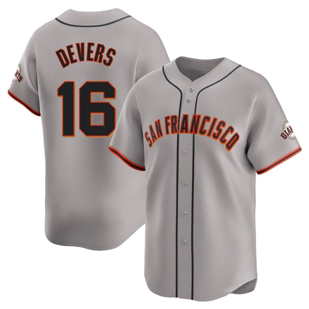 tocy SF.Giants #16 Rafael Devers Player Gray Home Limited Stitched Jerseys