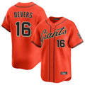 tocy SF.Giants #16 Rafael Devers Player Orange Home Limited Stitched Jerseys