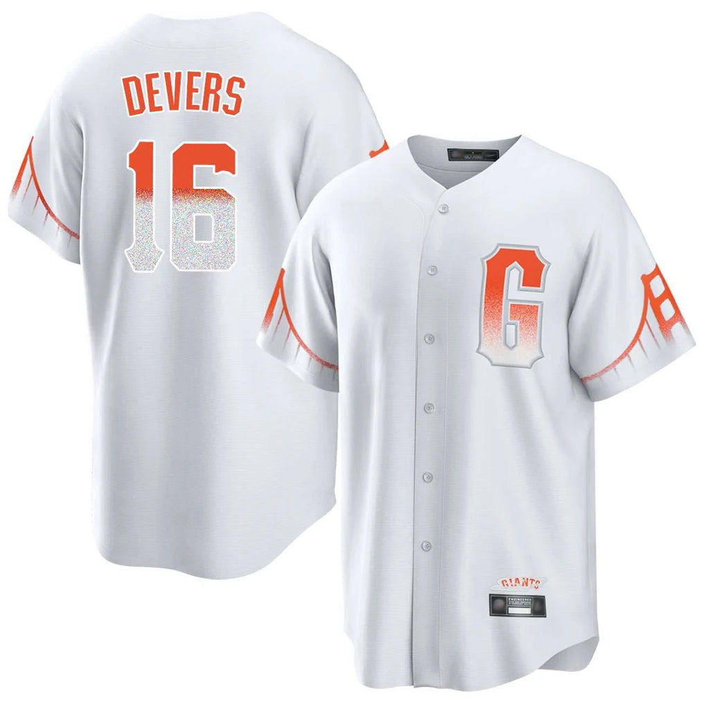 tocy SF.Giants #16 Rafael Devers Player White City Connect Home Game Stitched Jerseys
