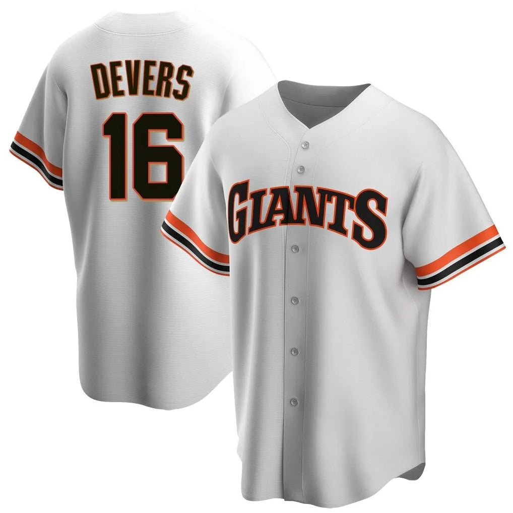 tocy SF.Giants #16 Rafael Devers Player White Throwback Cooperstown Collection Home Game Stitched Jerseys