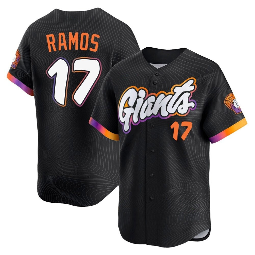 tocy SF.Giants #17 Heliot Ramos Player Black 2025 City Connect Home Limited Stitched Jerseys
