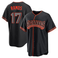 tocy SF.Giants #17 Heliot Ramos Player Black Alternate Limited Stitched Jerseys