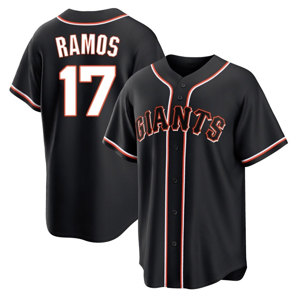 tocy SF.Giants #17 Heliot Ramos Player Black Fashion Out Home Limited Stitched Jerseys