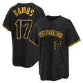 tocy SF.Giants #17 Heliot Ramos Player Black Snake Skin City Limited Stitched Jerseys
