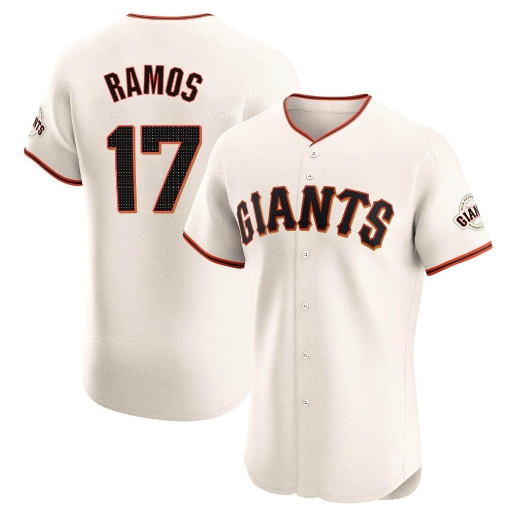 tocy SF.Giants #17 Heliot Ramos Player Cream Home Limited Elite Stitched Jerseys
