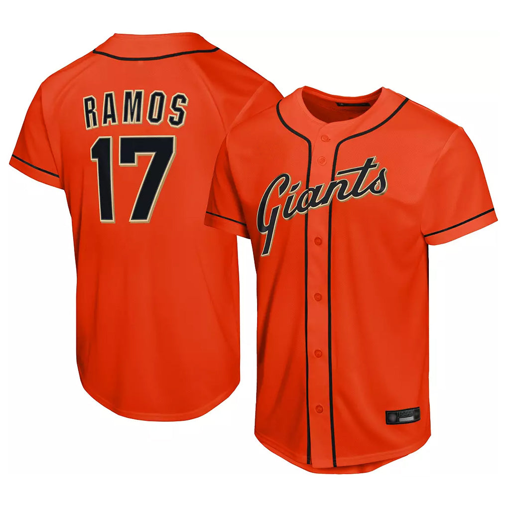 tocy SF.Giants #17 Heliot Ramos Player Orange Home Limited Stitched Jerseys