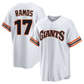 tocy SF.Giants #17 Heliot Ramos Player White Home Game Stitched Jerseys