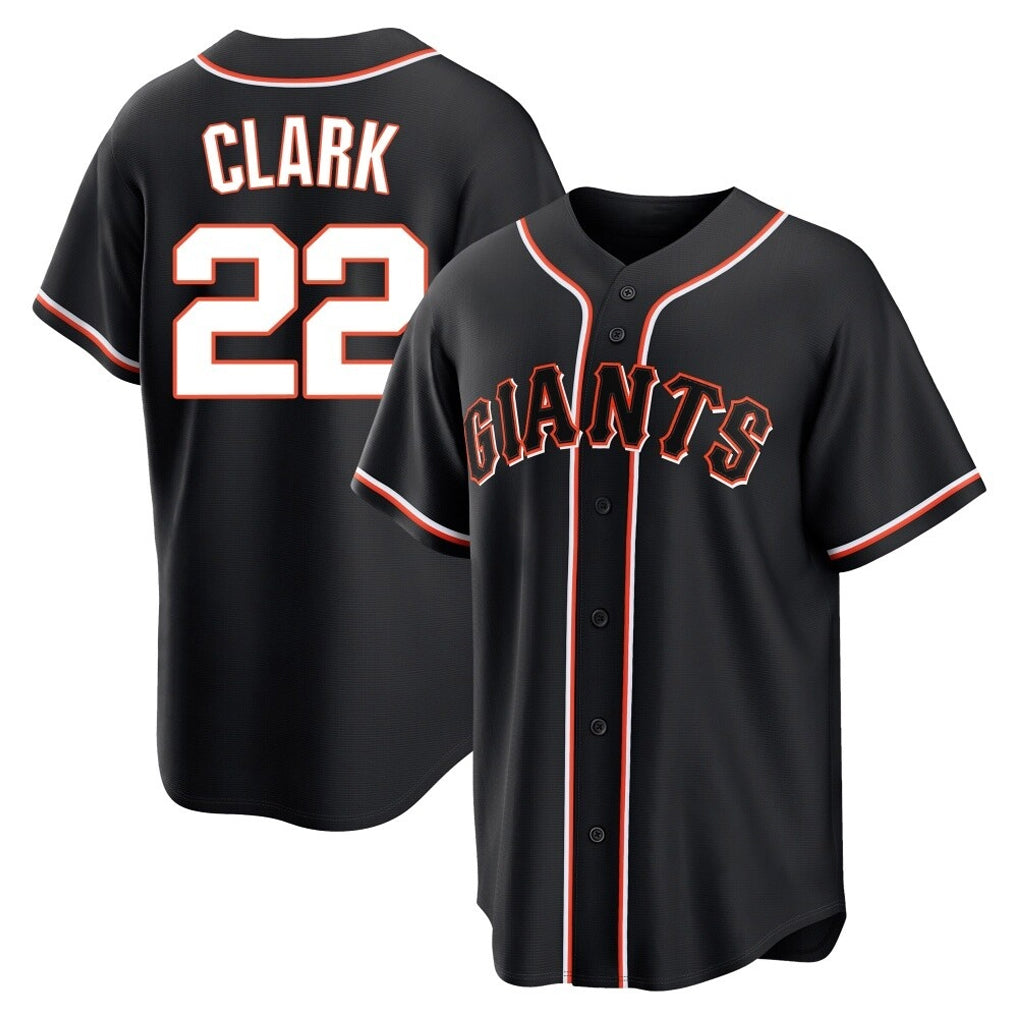 tocy SF.Giants #22 Will Clark Player Black Fashion Out Home Limited Stitched Jerseys