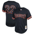 tocy SF.Giants #22 Will Clark Player Black Mitchell & Ness Cooperstown Collection Limited Stitched Jerseys