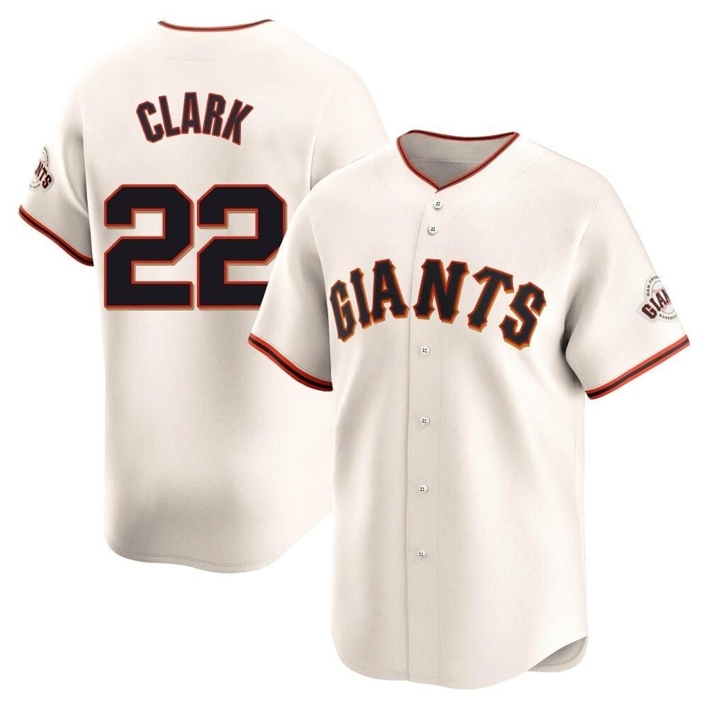 tocy SF.Giants #22 Will Clark Player Cream Home Limited Stitched Jerseys