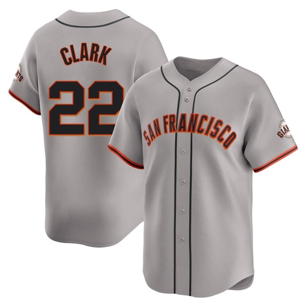tocy SF.Giants #22 Will Clark Player Gray Home Limited Stitched Jerseys