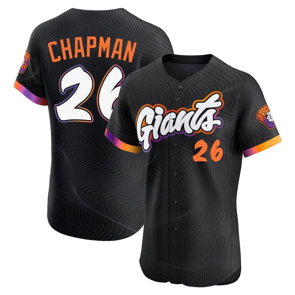 tocy SF.Giants #26 Matt Chapman Player Black 2025 City Connect Home Limited Elite Stitched Jerseys
