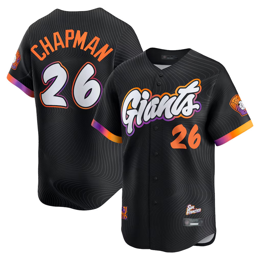 tocy SF.Giants #26 Matt Chapman Player Black 2025 City Connect Home Limited Stitched Jerseys