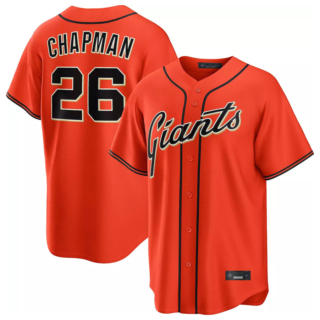 tocy SF.Giants #26 Matt Chapman Player Orange Home Game Stitched Jerseys