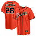 tocy SF.Giants #26 Matt Chapman Player Orange Home Game Stitched Jerseys