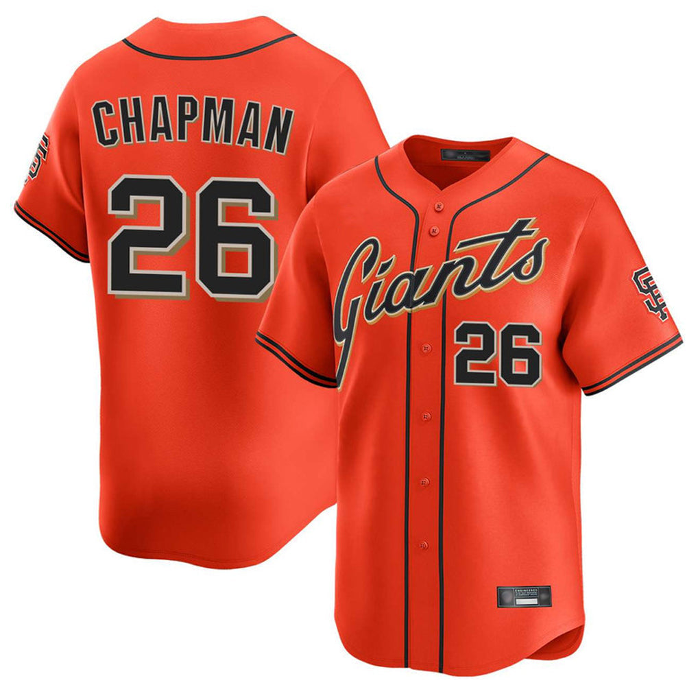 tocy SF.Giants #26 Matt Chapman Player Orange Home Limited Stitched Jerseys